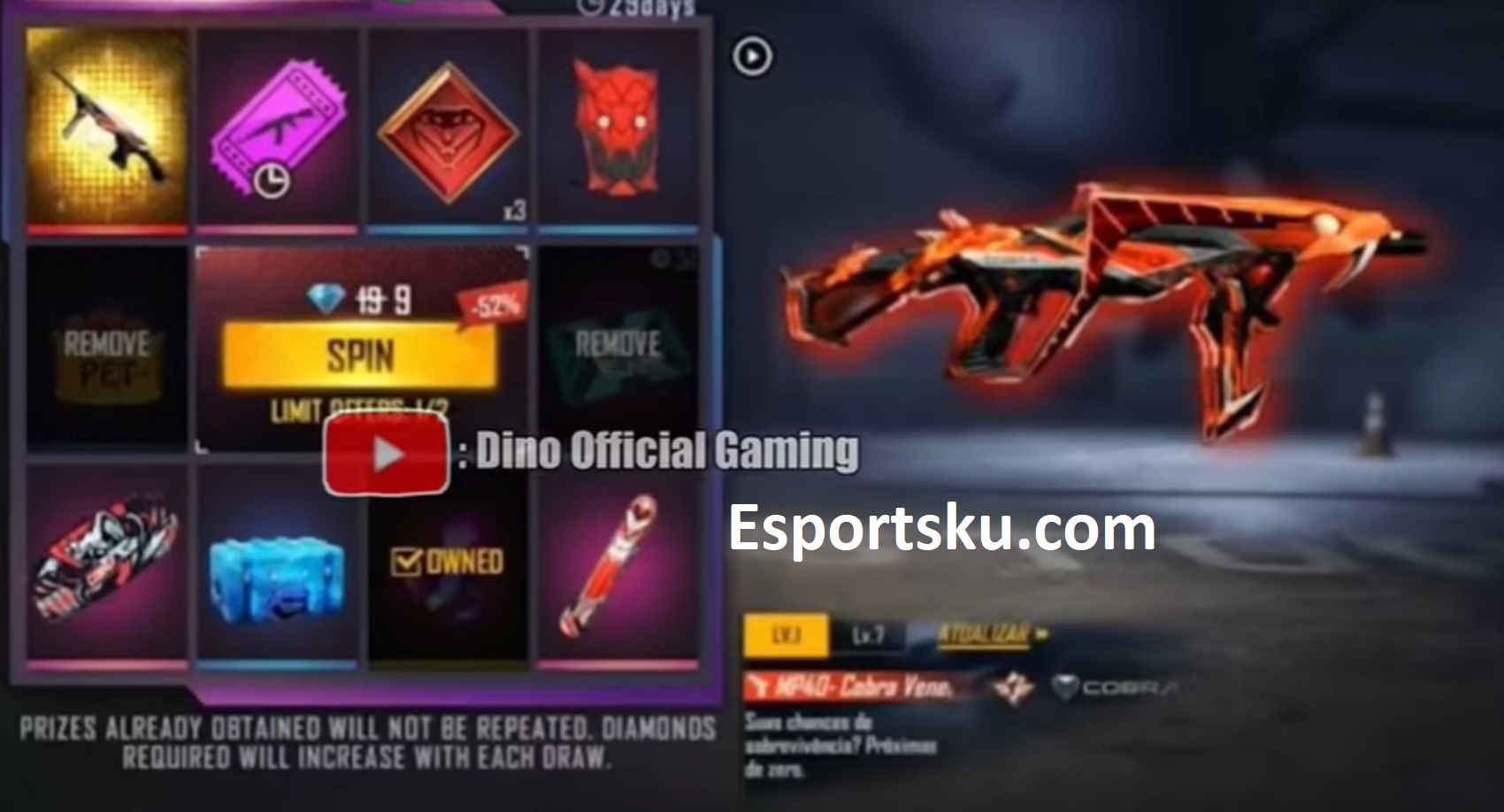 Bocoran Cara Dapat Skin Mp Cobra Evolution Free Fire Ff Esportsku