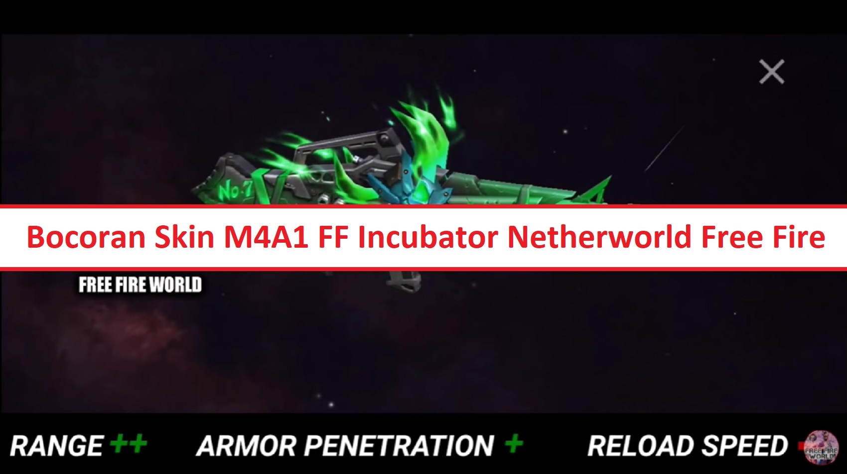 Bocoran Skin M4A1 FF Incubator Netherworld Free Fire Esportsku