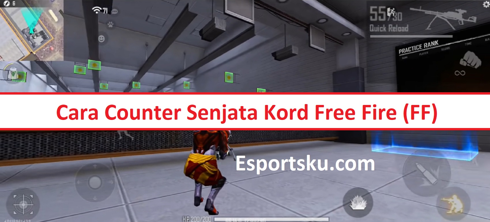 Cara Counter Senjata Kord Free Fire FF Esportsku