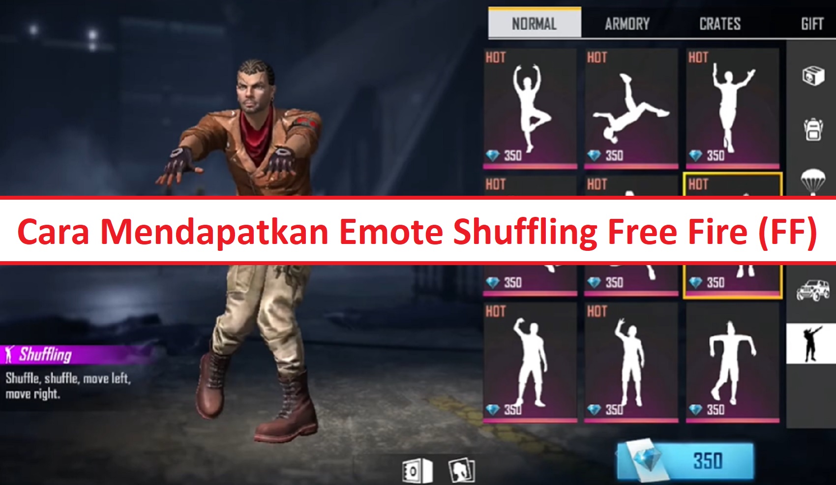 Cara Mendapatkan Emote Shuffling Free Fire Ff Esportsku