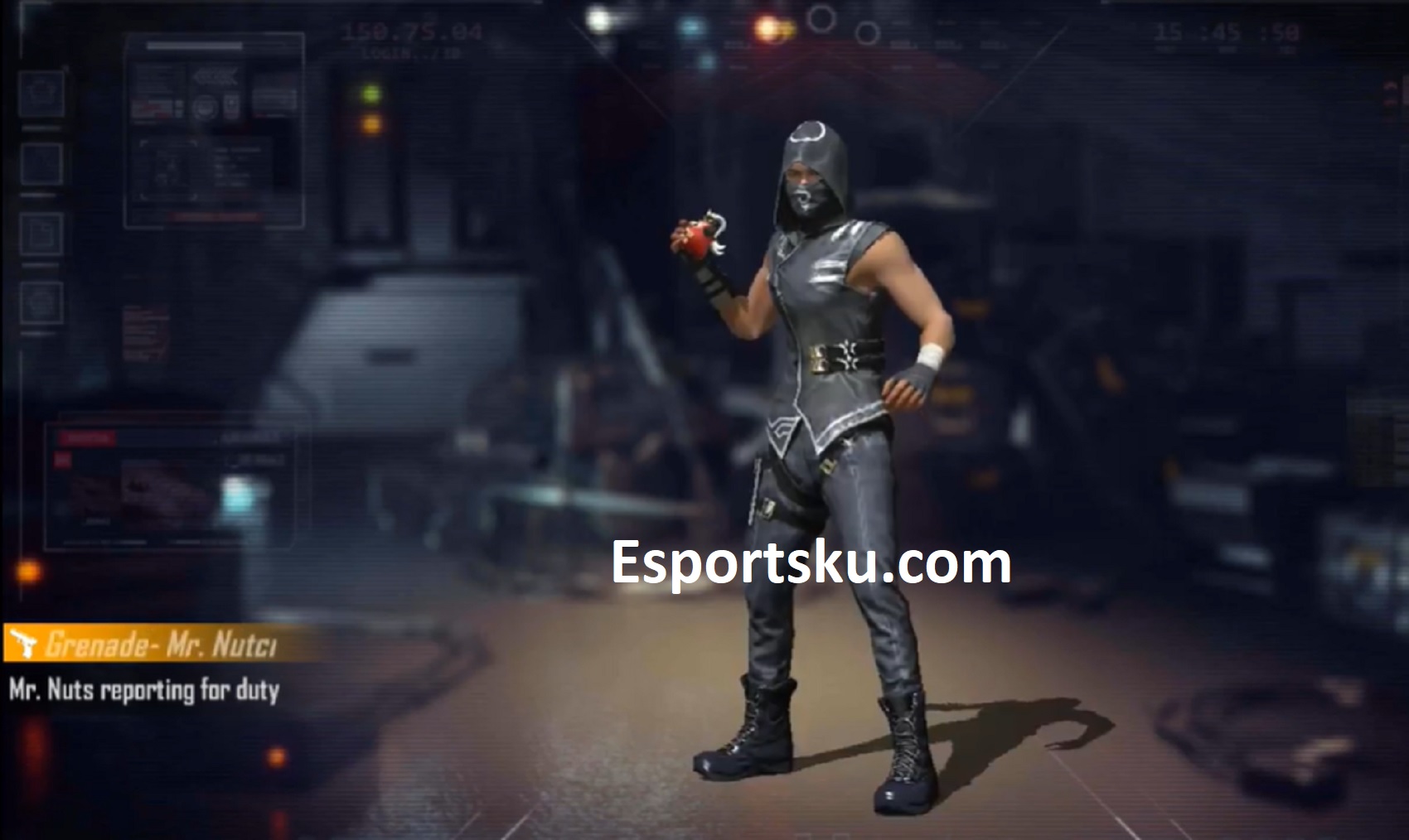 Tampilan Skin Granat Nutcracker Free Fire FF Esportsku