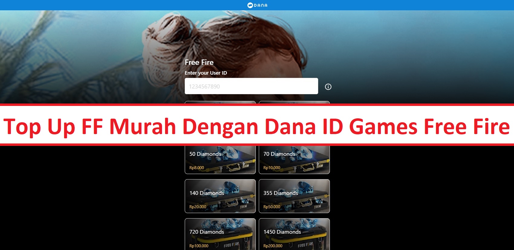 Dana ID Games Free Fire Dapatkan Diamond Murah FF Esportsku