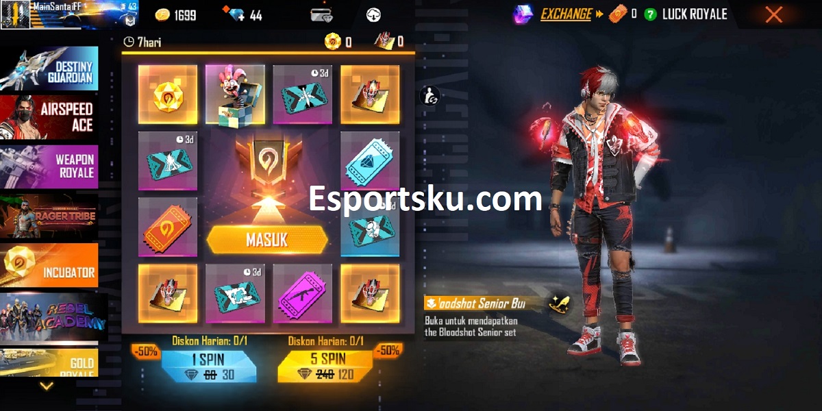 Diskon 50 Incubator Rebel Academy Free Fire FF Esportsku