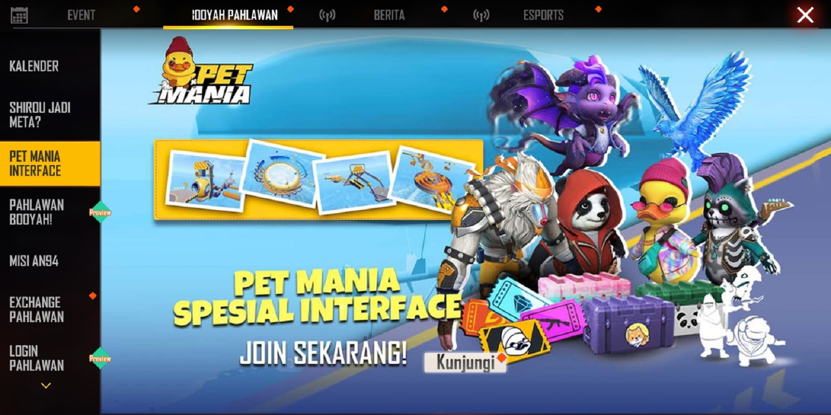 Apa Itu Interface Pet Mania Free Fire FF Esportsku