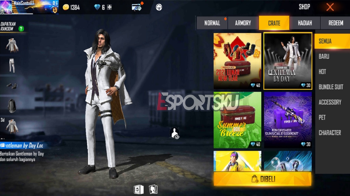 Cara Mendapatkan Gentleman Loot Crate Free Fire Ff Esportsku