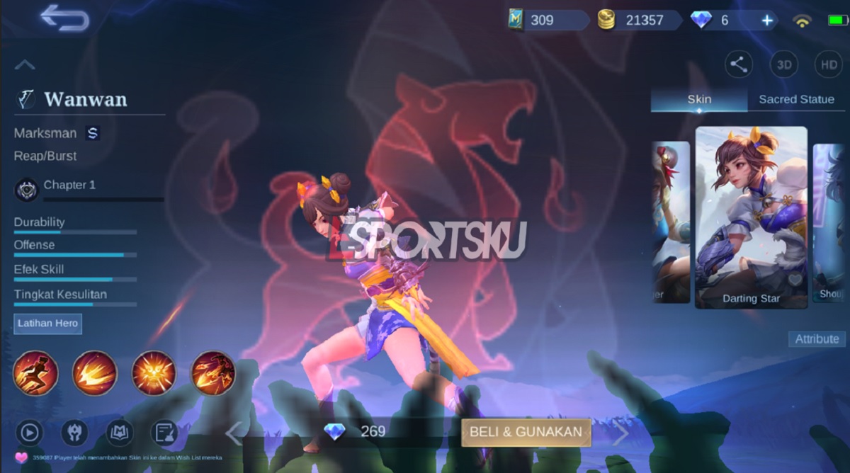 Skin Wanwan Mobile Legends Ml Terbaik Laman Dari Esportsku