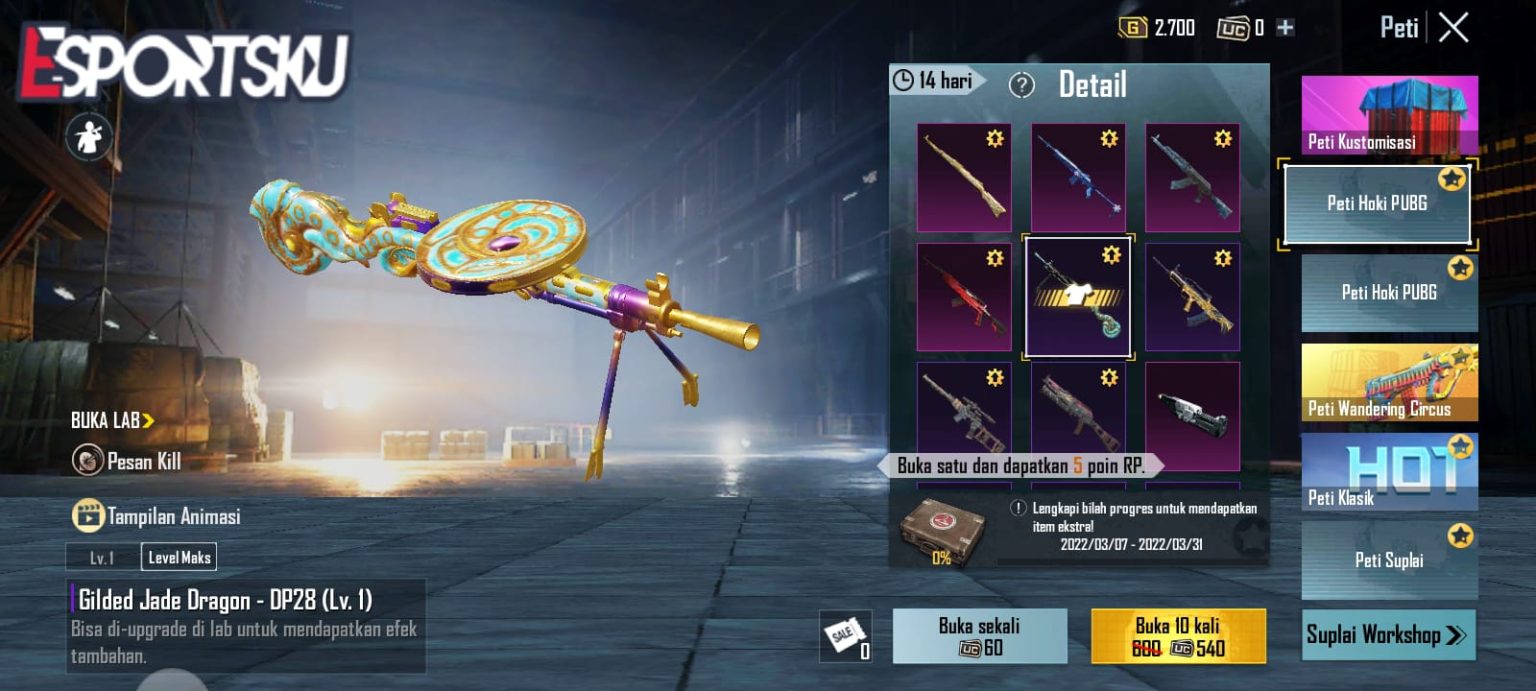 Cara Borong Skin Senjata PUBG Mobile Maret 2022 Esportsku