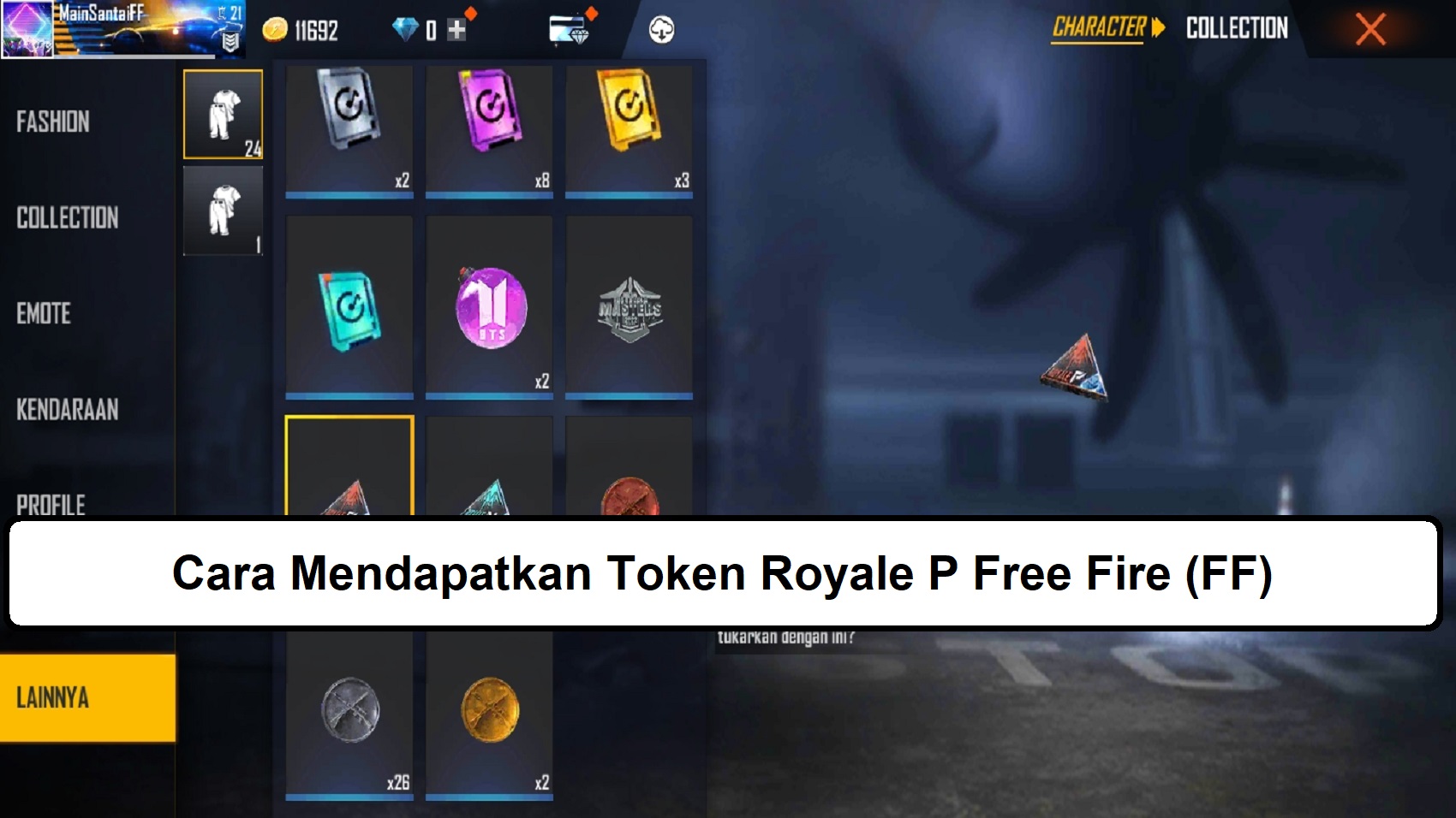 Cara Mendapatkan Token Royale P Free Fire FF Esportsku