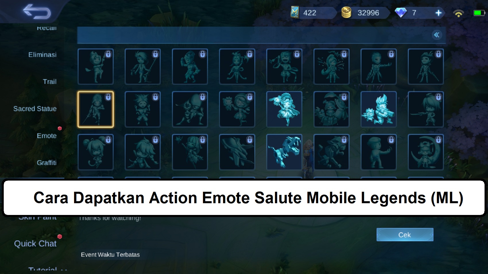 Cara Dapatkan Action Emote Salute Mobile Legends ML Esportsku