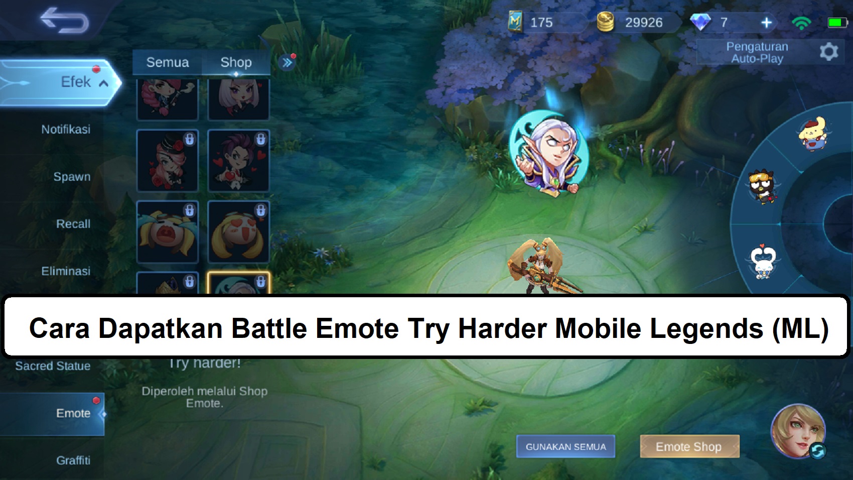 Cara Dapatkan Battle Emote Try Harder Mobile Legends ML Esportsku