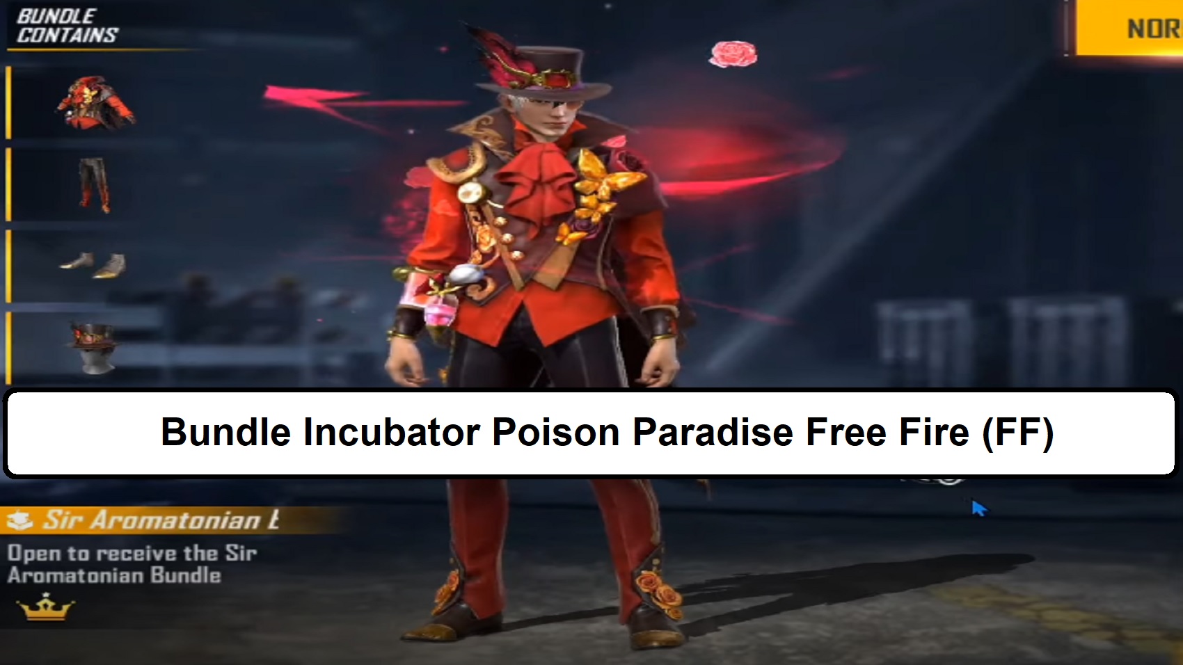 3 Bundle Incubator Poison Paradise Free Fire FF Esportsku