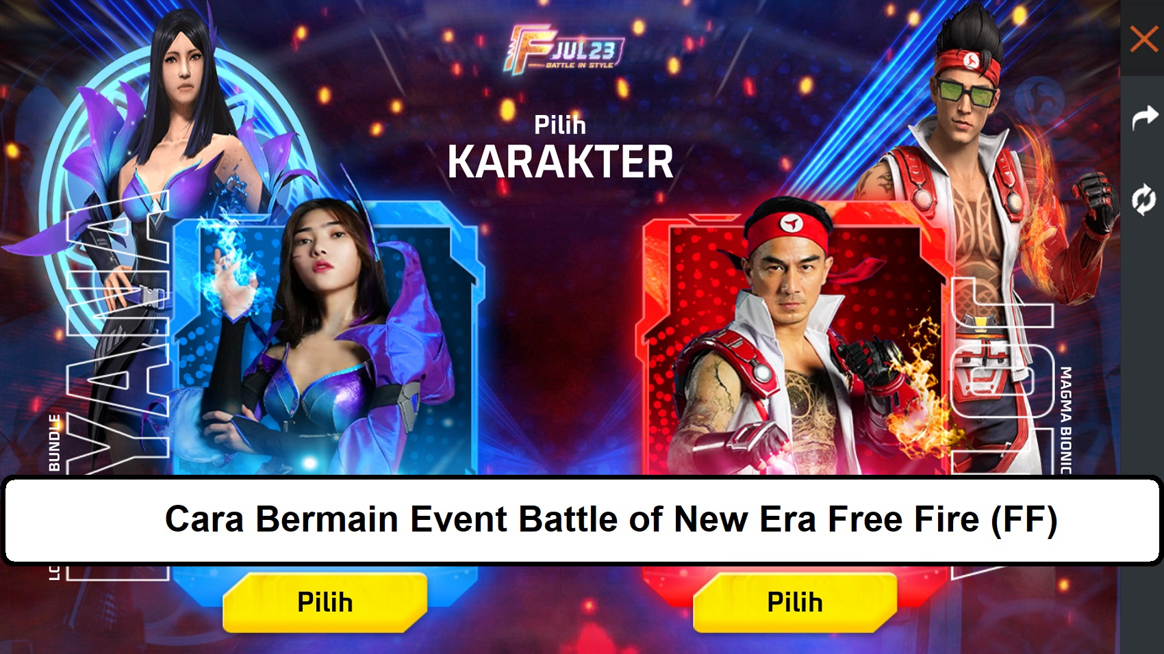 Cara Bermain Event Battle Of New Era Free Fire FF Esportsku