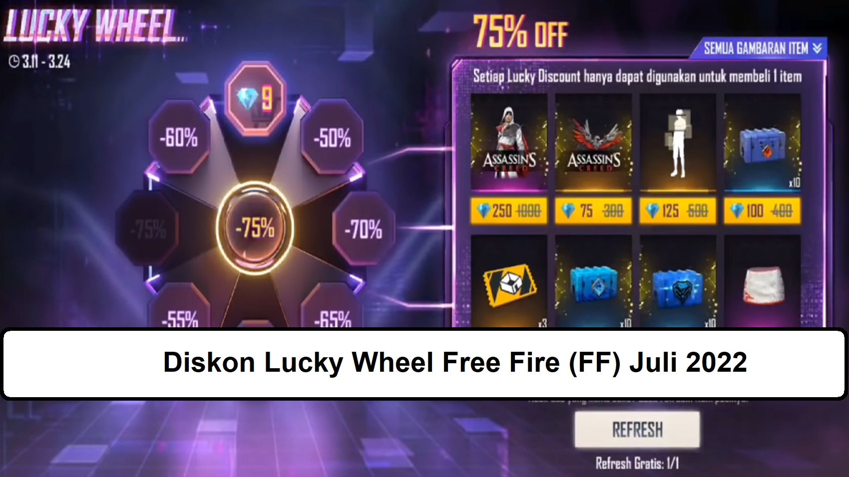 Diskon Lucky Wheel Free Fire Ff Juli Esportsku