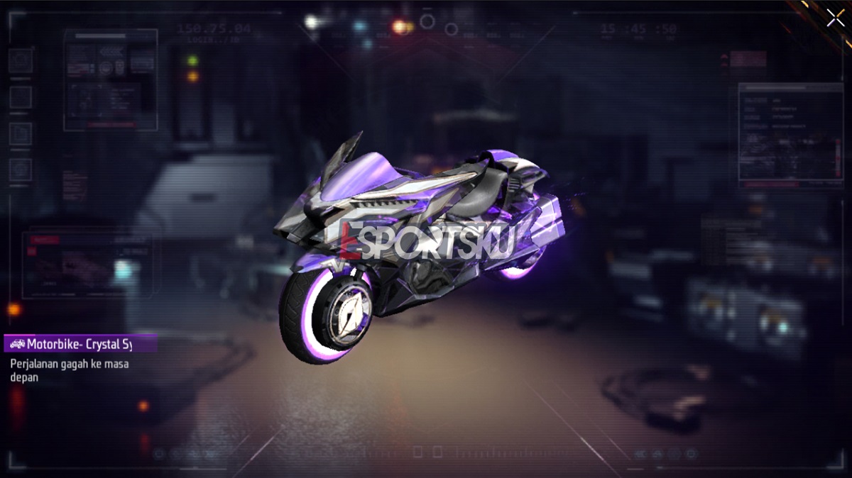 Cara Dapatkan Skin Motorbike Crystal Symmetry Free Fire FF Esportsku