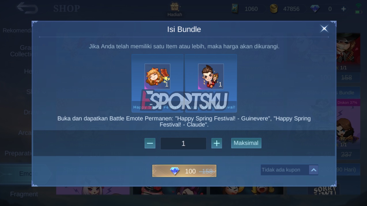 Cara Dapatkan Battle Emote Spring Festival Mobile Legends Ml Esportsku