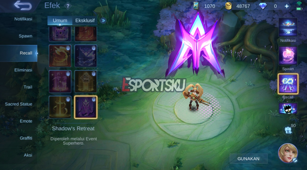 Cara Dapatkan Efek Recall Shadow S Retreat Mobile Legends Ml Esportsku