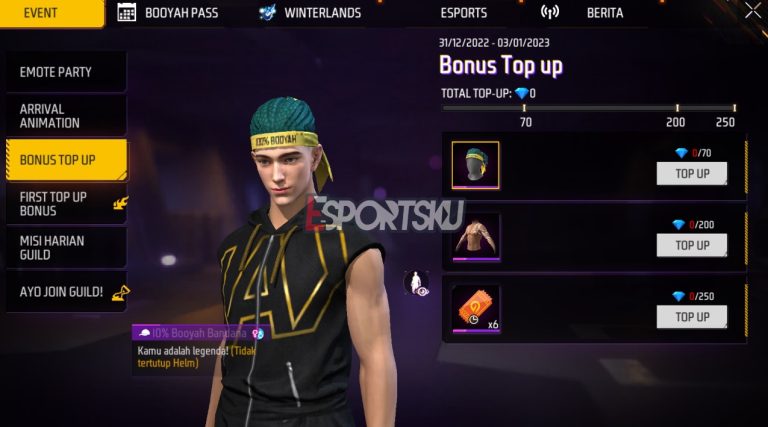 Cara Dapatkan Skin Booyah Bandana Dan Baju Incandescent Tattoo Free