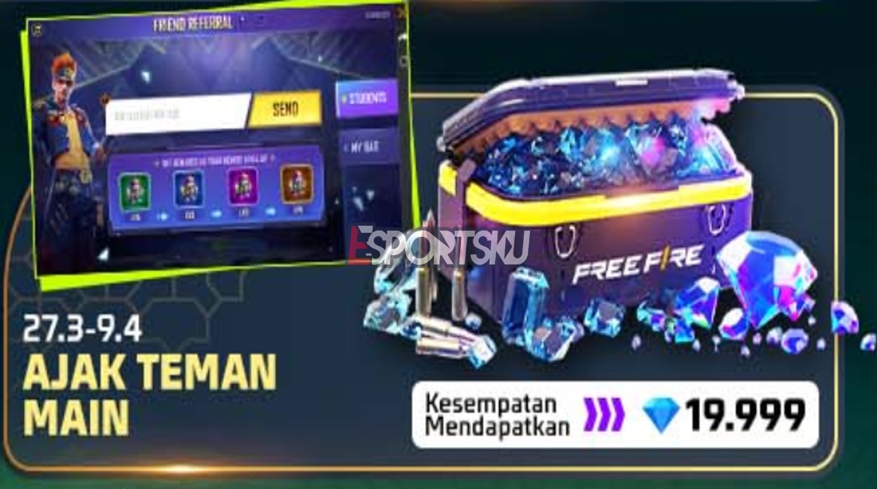 5000 Diamond Di Kode Redeem FF 15 April 2023 Buruan Tukar Skin Kuning