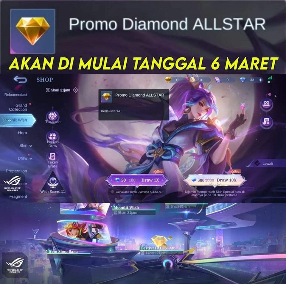 Tanggal Rilis Promo Diamond All Star Mobile Legends Ml Esportsku