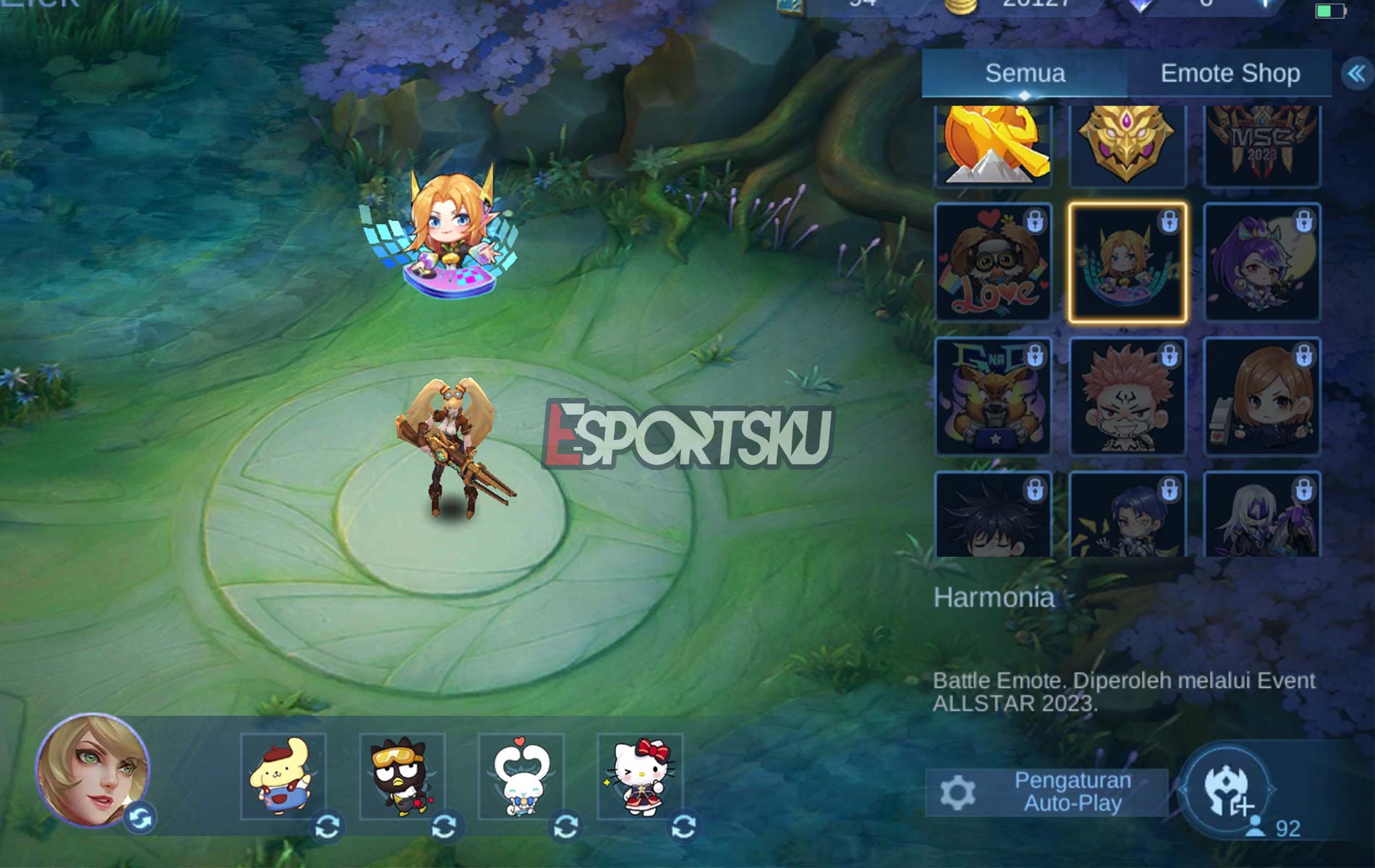 5 Cara Dapatkan Battle Emote Harmonia Mobile Legends ML Esportsku