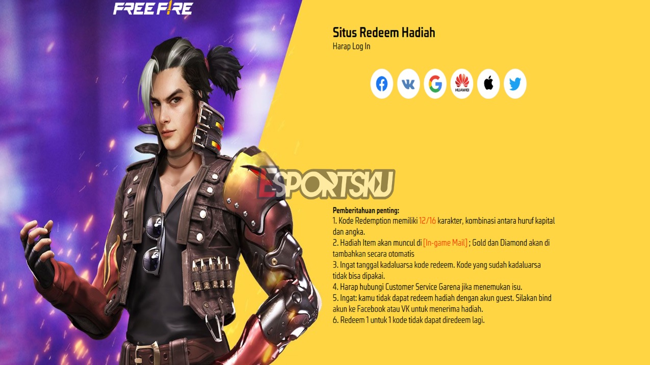 Redeemfreefirecodeid Ff Situs Kode Redeem Free Fire Asli Esportsku