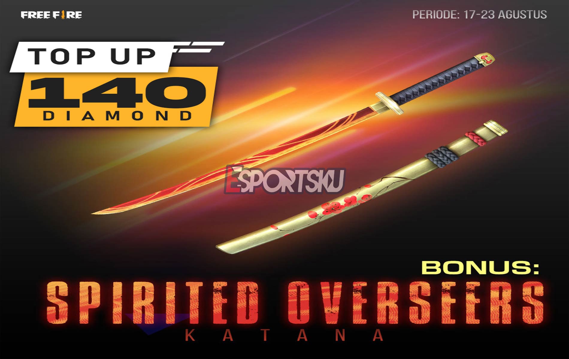 Kapan Rilis Skin Katana Spirited Overseers Di Free Fire Ff Esportsku