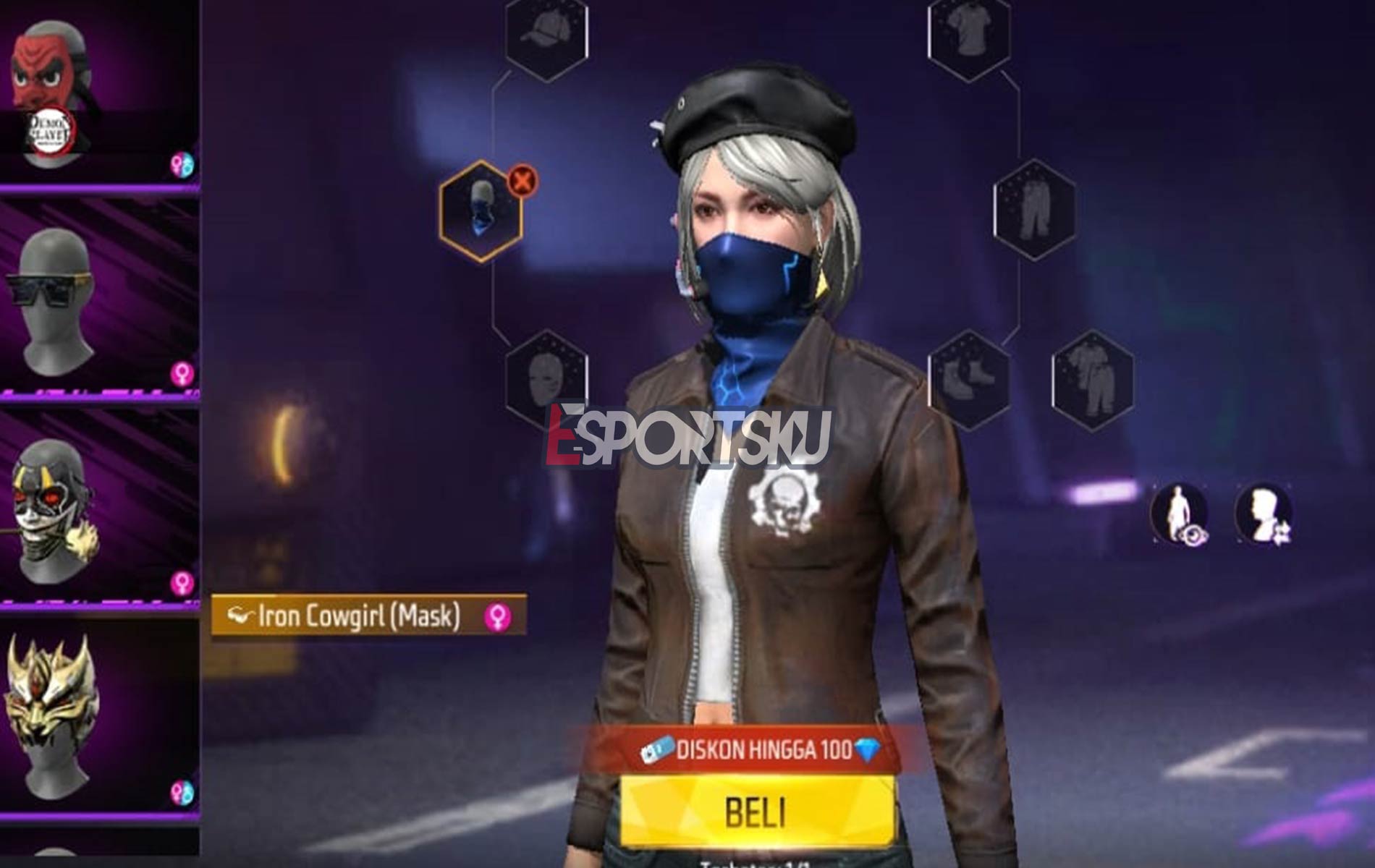 5 Cara Dapatkan Masker Cowgirl Free Fire FF Esportsku