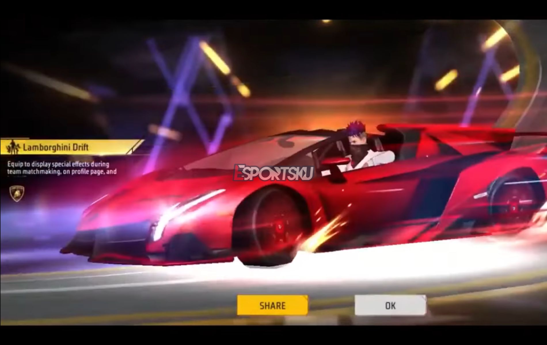 Berapa Diamond Animation Lamborghini Drift Free Fire Ff Esportsku