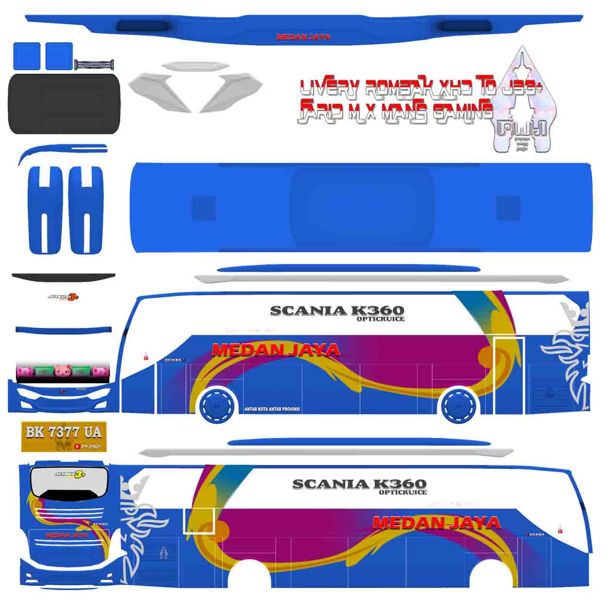 30 Livery BUSSID XHD Rombak To JB3 Cek Disini Esportsku