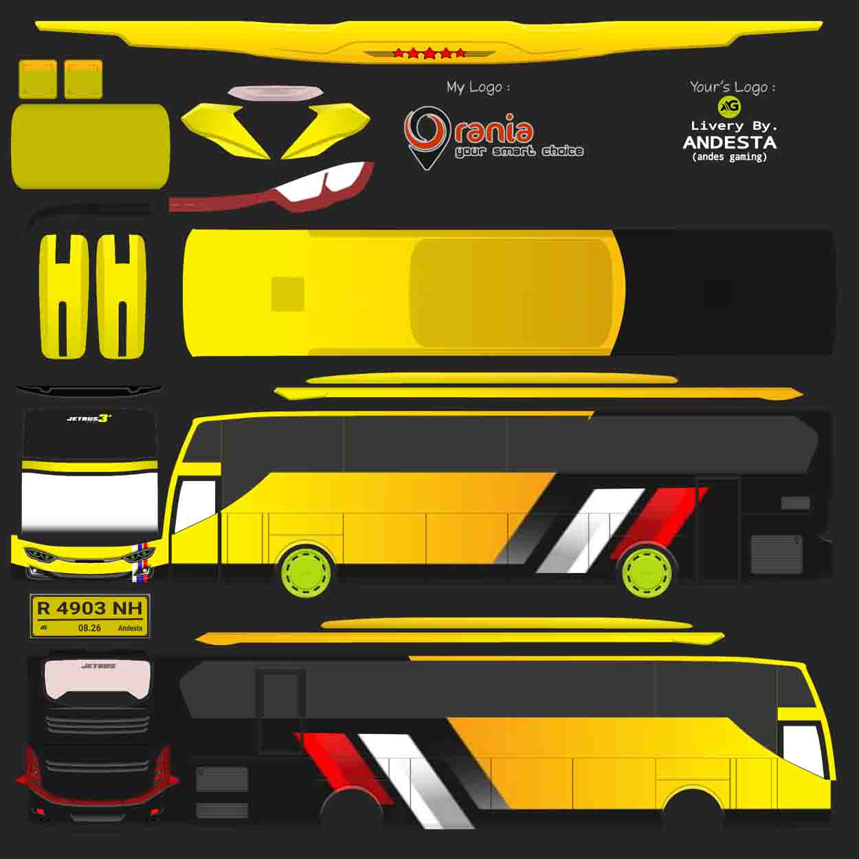 30 Livery BUSSID XHD Rombak To JB3 Cek Disini Esportsku