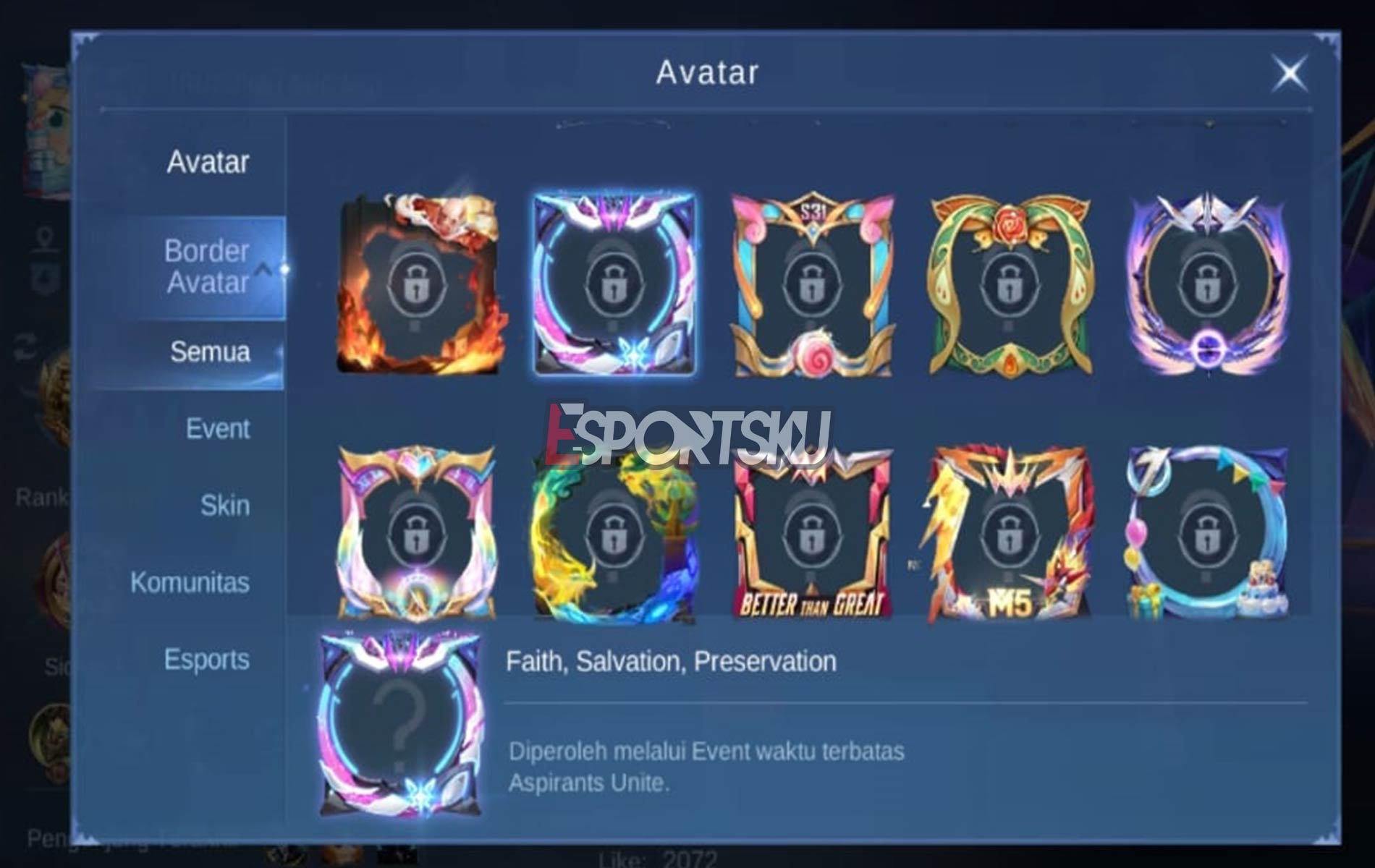 5 Cara Dapatkan Border Avatar Faith Salvation Preservation Mobile