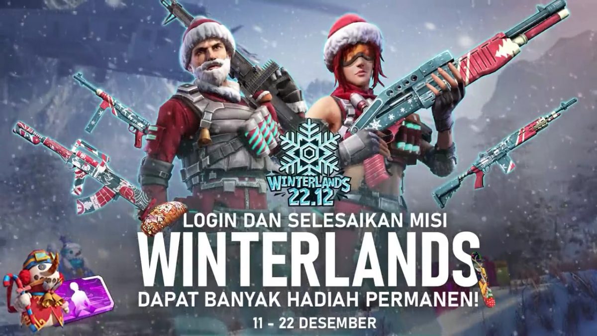 Event Winterlands FF Gratis Skin Senjata Free Fire Esportsku