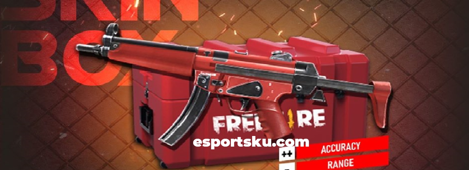 Skin Senjata FF MP5 Blood Red Di Weapon Loot Free Fire