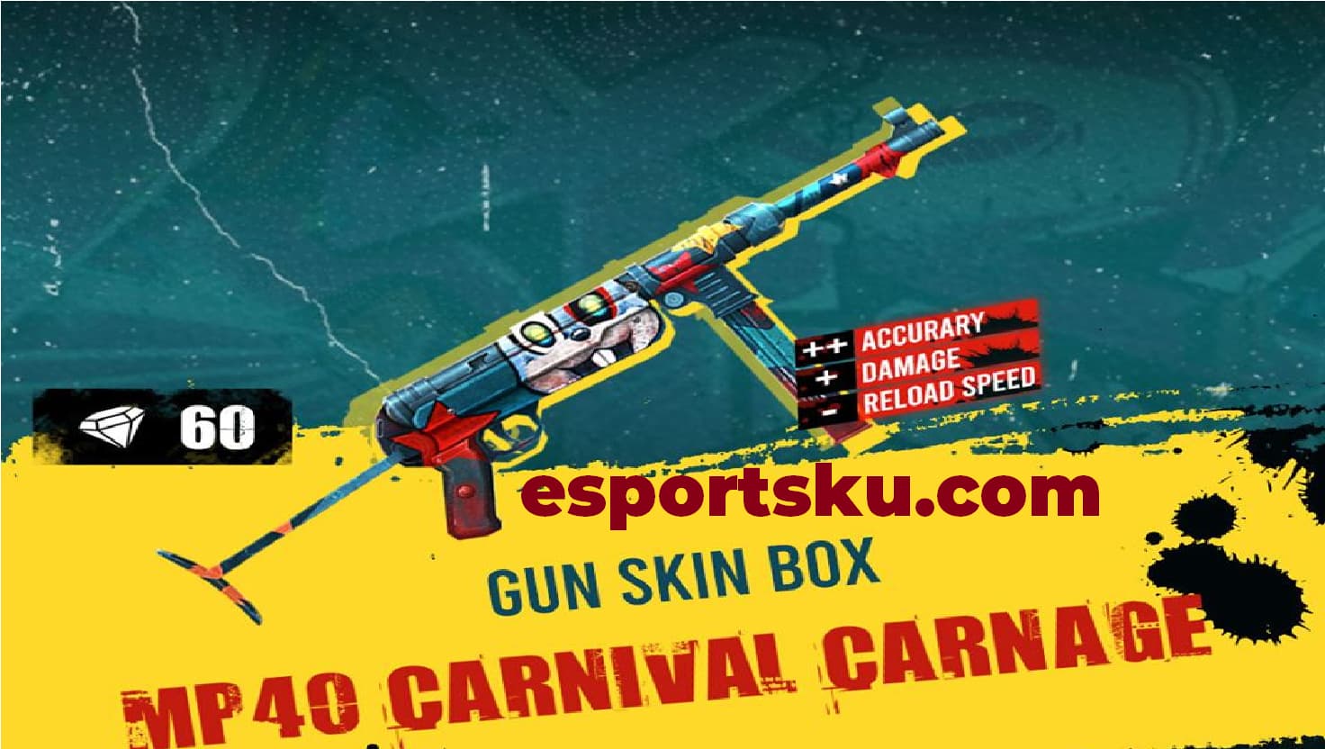 Skin MP40 FF Carnival Carnage