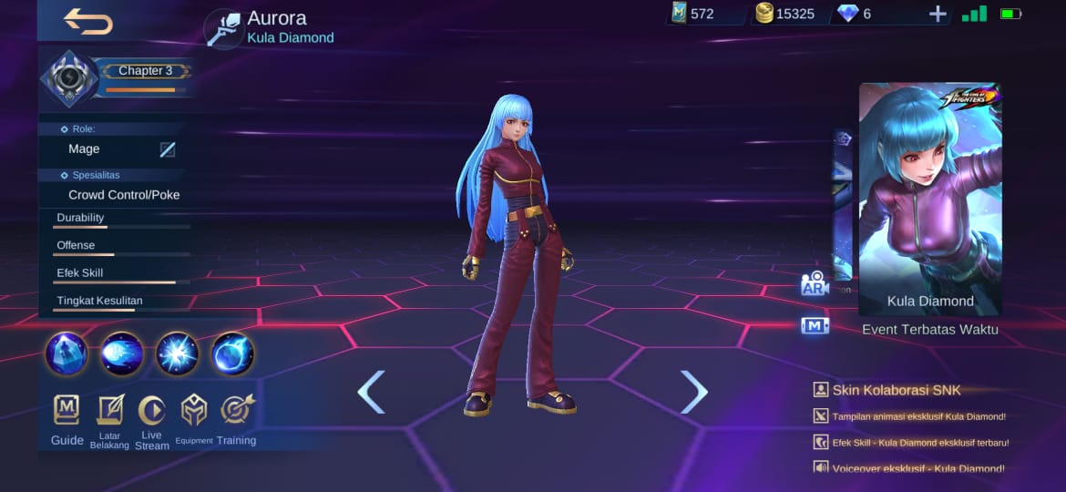 Price of Skin Aurora Kula Diamond KOF Mobile Legends (ML)