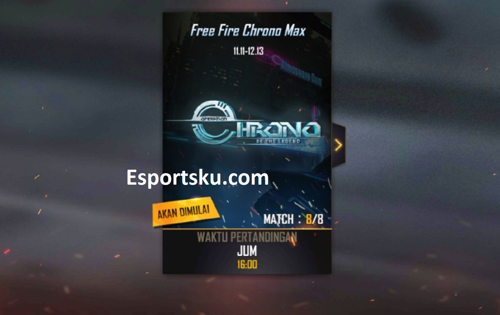Tournament Spesial Free Fire (FF) Chrono Max
