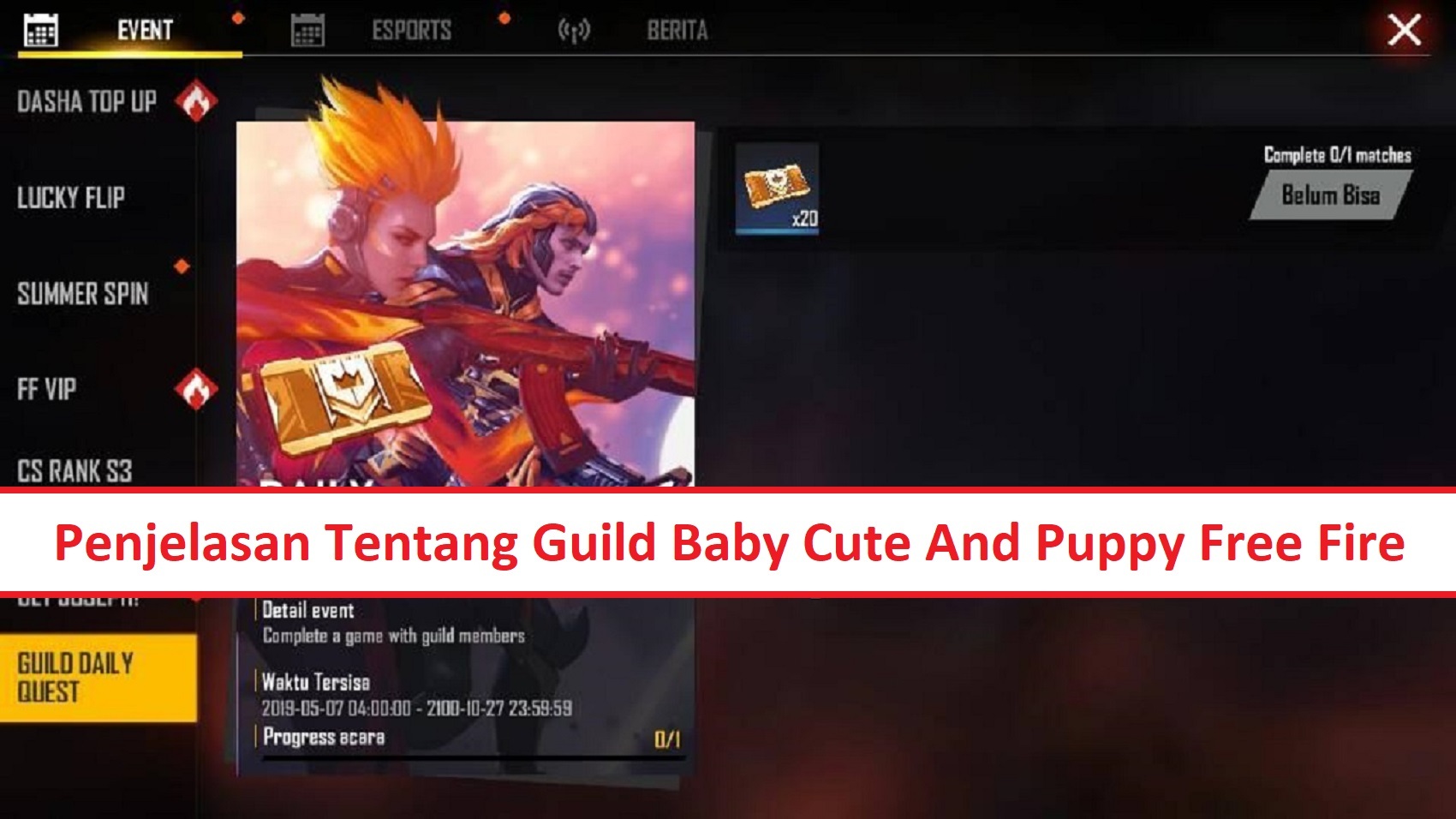 Guild Baby Cute And Puppy Free Fire (FF
