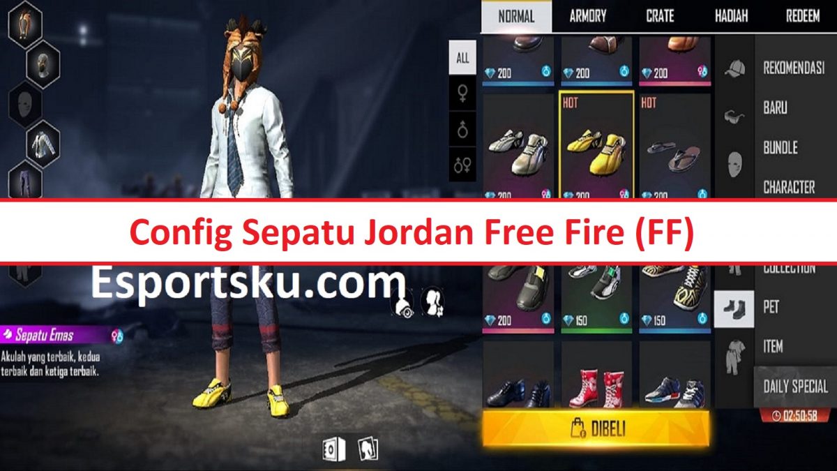 beli sepatu jordan free fire