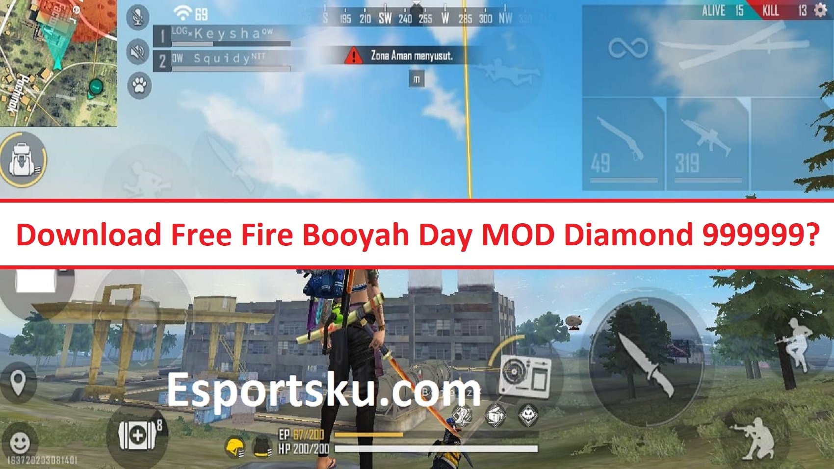 Download Free Fire Booyah Day MOD Diamond 999999 Amankah Esportsku