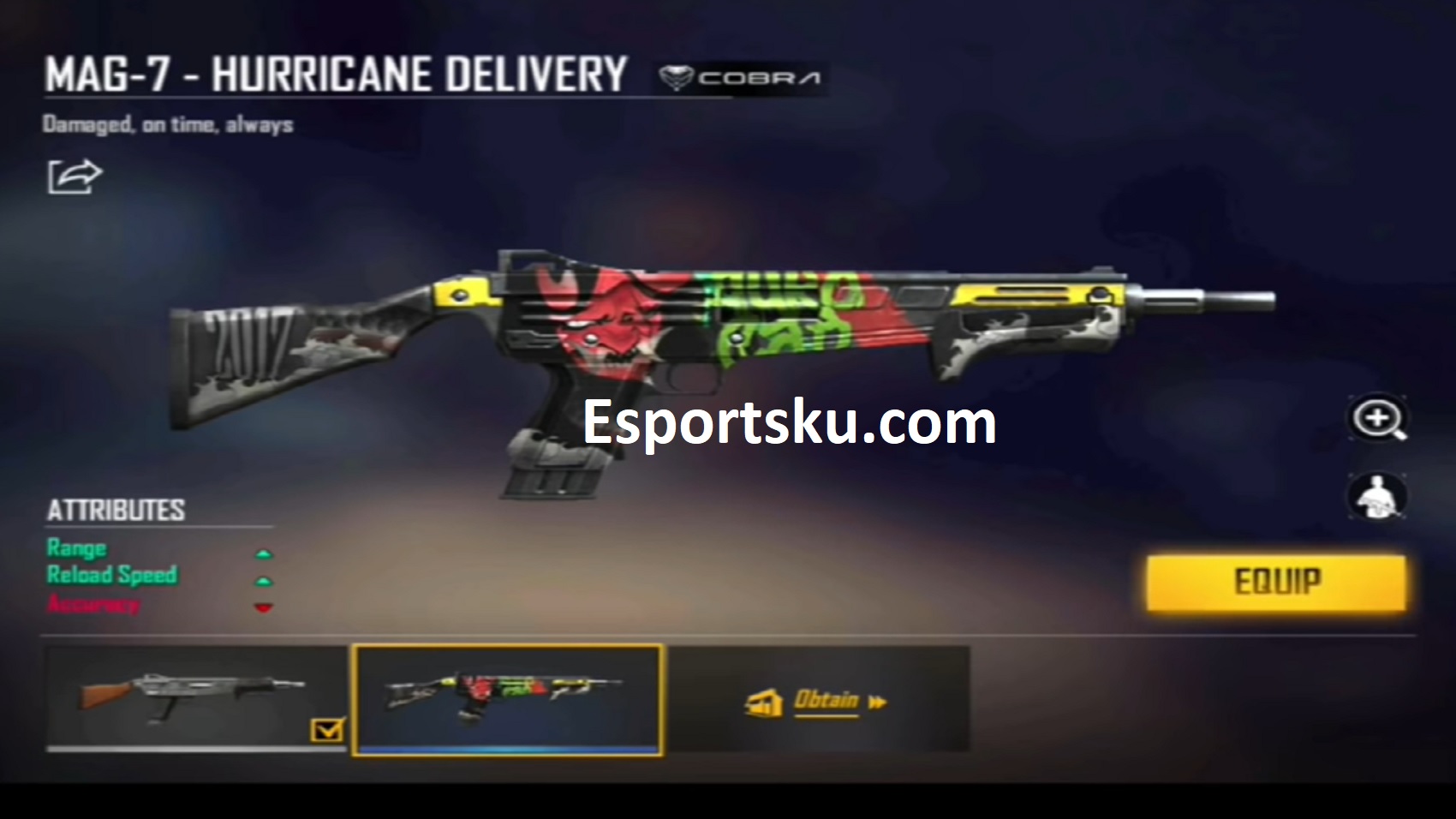 Skin Hurricane Vs Executioner Mag 7 Free Fire Ff Everyday News