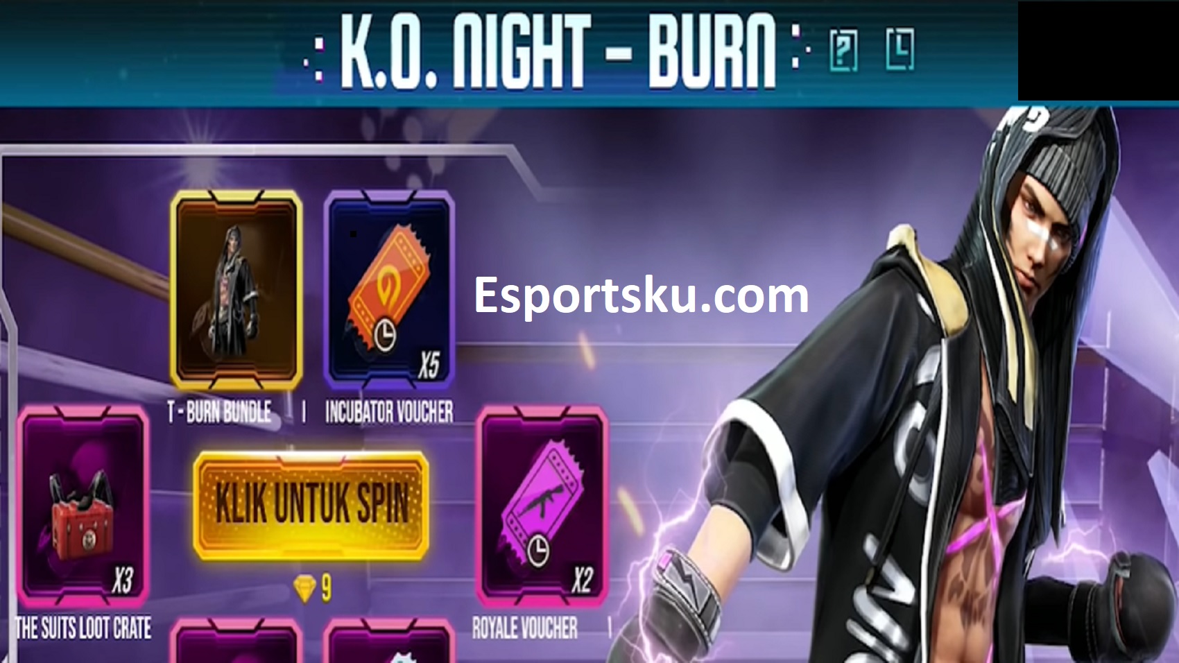 Ko Night Burn Free Fire Ff Bundle Get It At The Hacker Store Everyday News