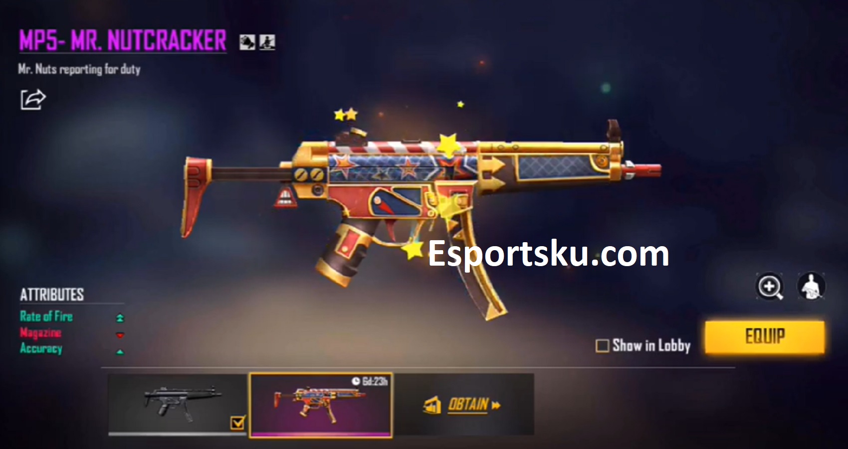 Leaked Skin Mp5 Mr Nutcracker Free Fire Ff Everyday News