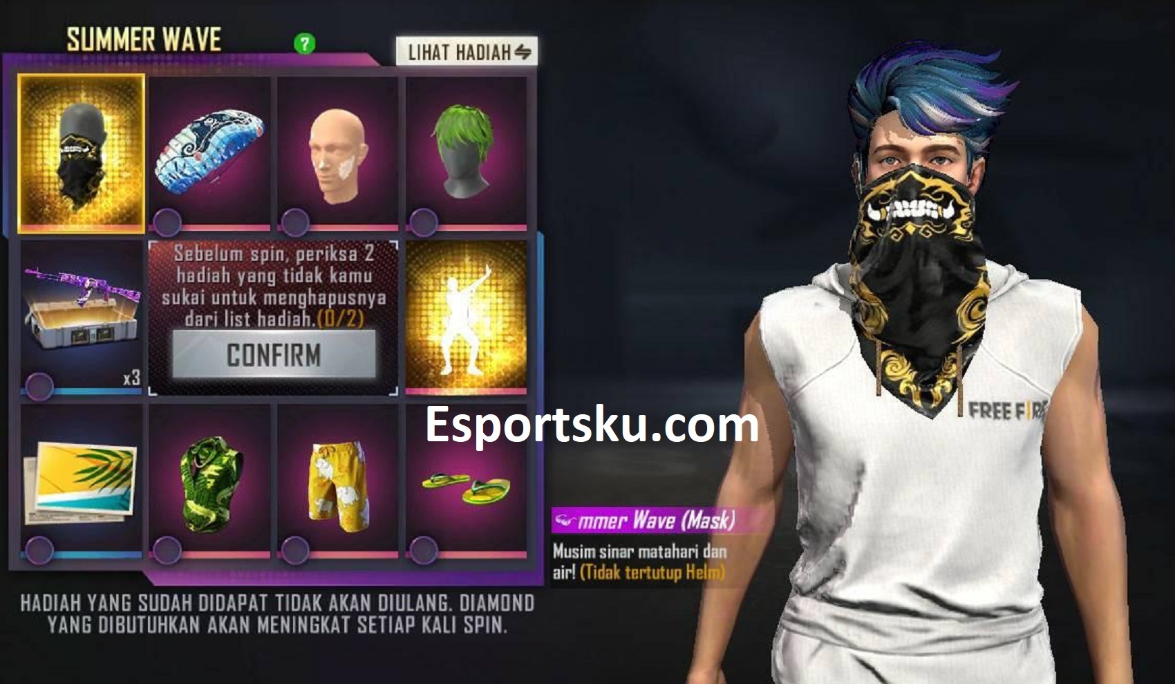 free fire real mask