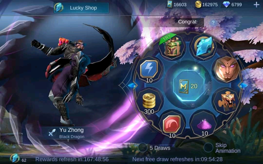 Tips & Trik Lucky Spin Hero Yu Zhong Gratis Mobile Legends