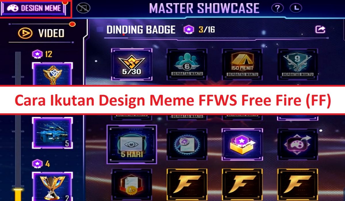 Cara Ikutan Design Meme FFWS Free Fire FF Esportsku