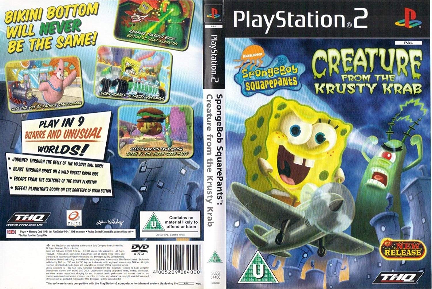 cheat SpongeBob SquarePants: Creature from the Krusty Krab PlayStation 2 (PS2)