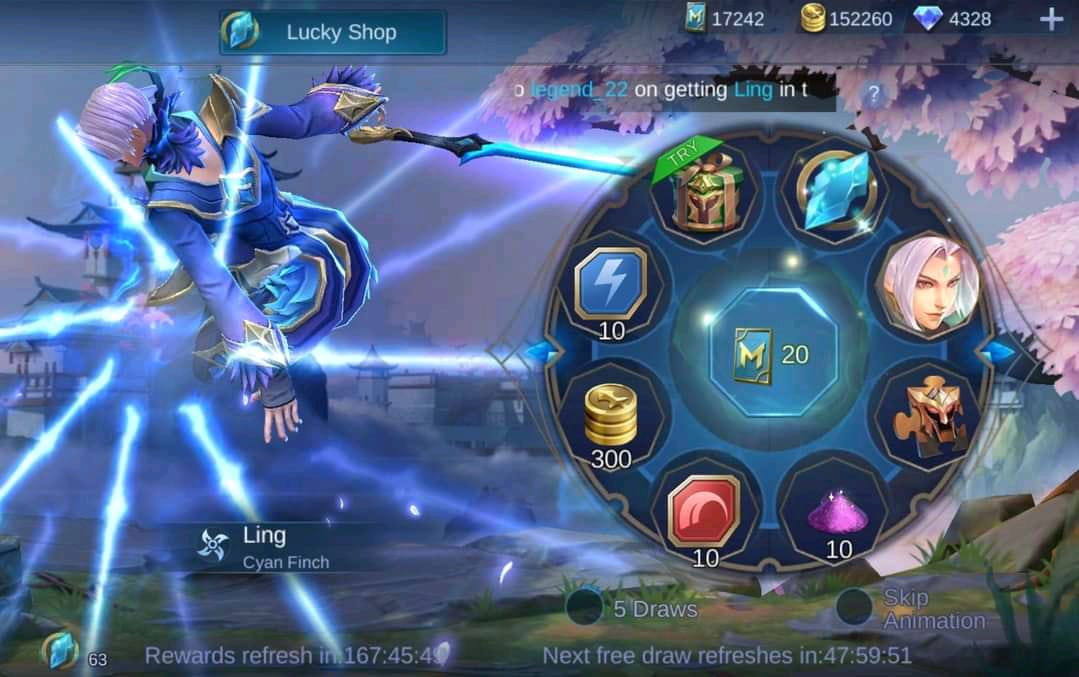 Lucky Spin Hero Ling Gratis Mobile Legends