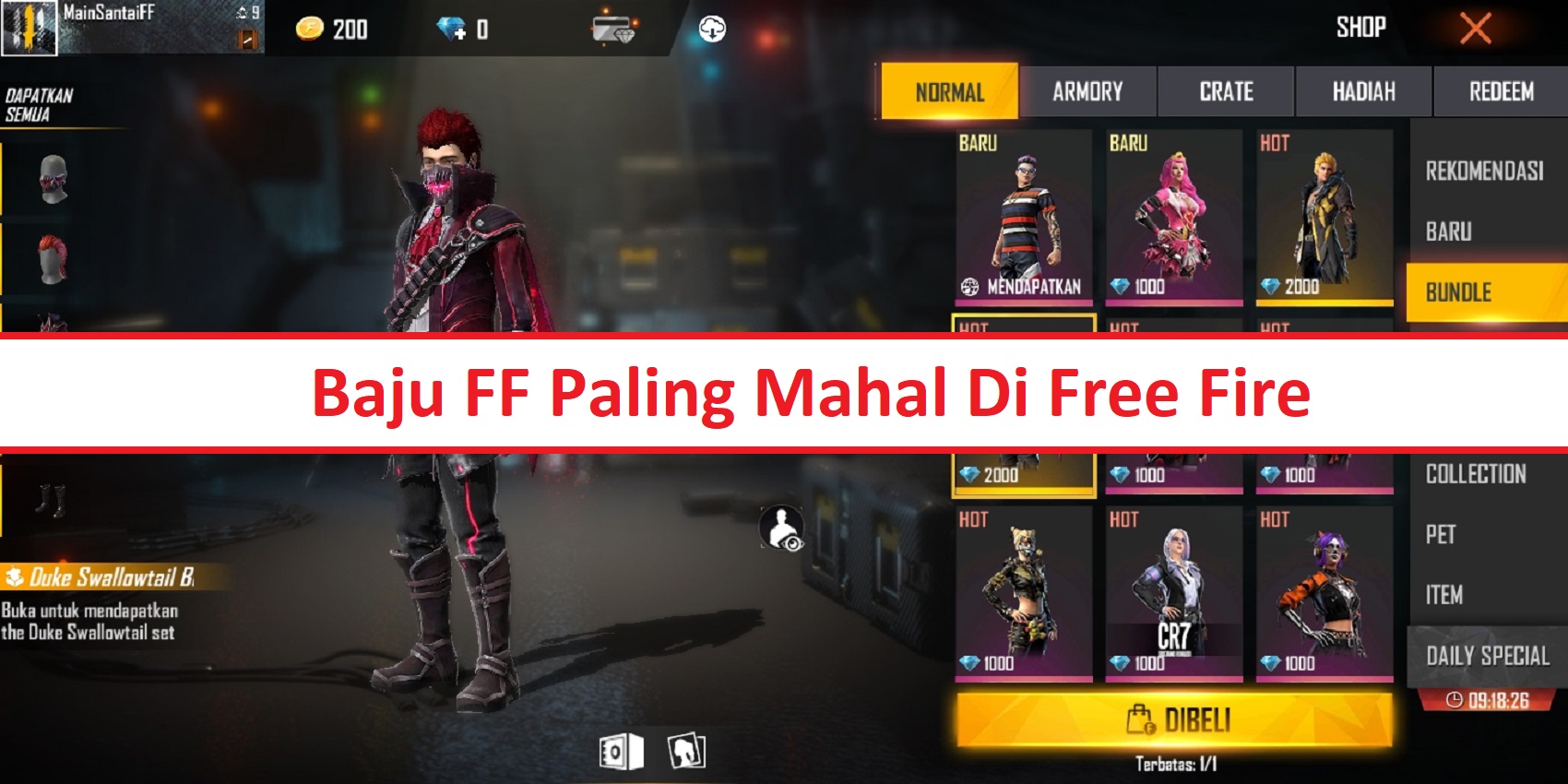 20 Baju Ff Paling Mahal Di Free Fire Esportsku