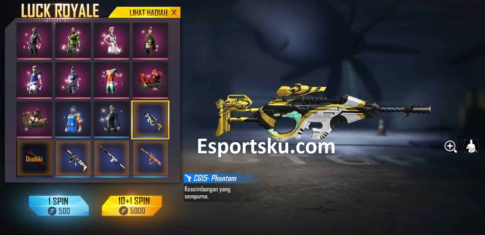 Senjata Legendaris CG15 Kembali di Free Fire (FF)