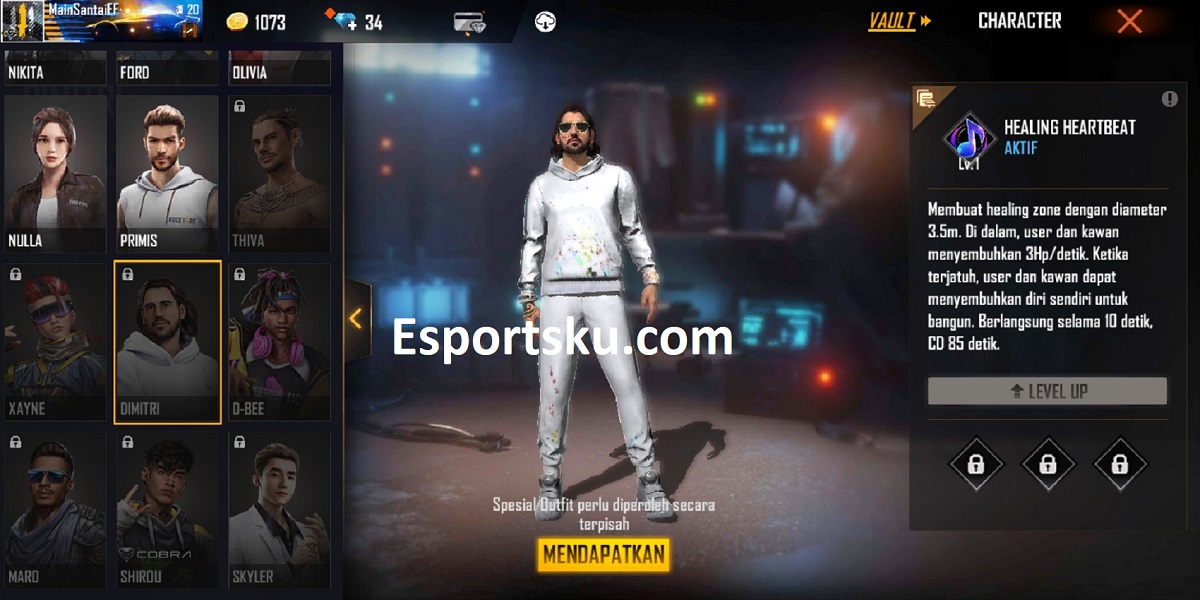 5 Alasan Dimitri Akan Menjadi Favorit Player Free Fire (FF)